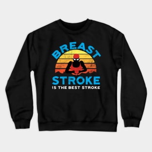 Retro Womens Breast Stroke Swimmer Crewneck Sweatshirt